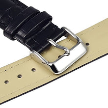 Carica l'immagine nel visualizzatore di Gallery, 20mm Cinturino Per Orologio Da Polso Uomo Donna Di Pelle Cachi 20mm, Nero - Ilgrandebazar