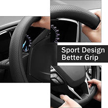 Carica l&#39;immagine nel visualizzatore di Gallery, SEG Direct Pelle Microfibra Coprivolante Copertura Volante 37-39cm, 1.Nero - Ilgrandebazar