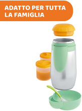 Carica l'immagine nel visualizzatore di Gallery, Chicco Portapappa e Portabiberon Termico in Acciaio Inox con 2 Contenitori, Contenitore Termico per Alimenti e Bevande, Mantiene la Temperatura Fino a 5 Ore, Contenitore Termico senza BPA, 0+ Mesi