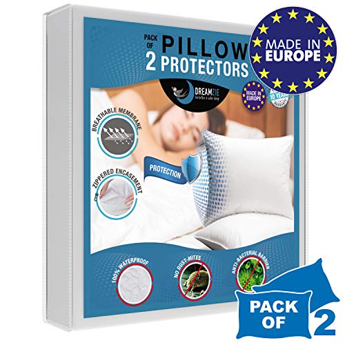 Dreamzie Set di 2 Copricuscini Impermeabili (50 x 80 cm) 50 x 80 cm - Ilgrandebazar