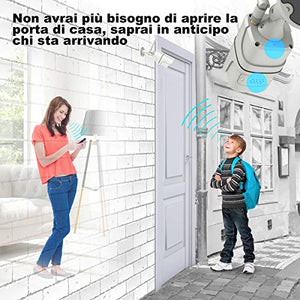 Telecamera di Sorveglianza 1080P WiFi Esterno, COOAU Videocamere...