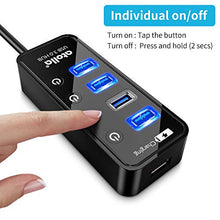 Carica l&#39;immagine nel visualizzatore di Gallery, Atolla Hub USB 3.0 Sdoppiatore Duplicatore USB3-4 porte e 1 porta di...