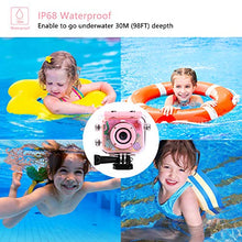Carica l'immagine nel visualizzatore di Gallery, ToyZoom Bambini Macchina Fotografica 1080p HD Impermeabile Videocamera Rosa B