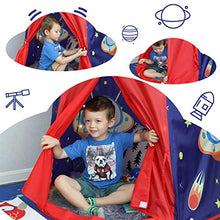 Carica l&#39;immagine nel visualizzatore di Gallery, SONGMICS Tenda da Gioco Castello con Astronavi per Ragazzi e Bambini, rosso - Ilgrandebazar