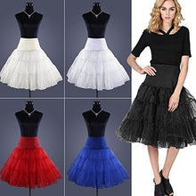 Carica l'immagine nel visualizzatore di Gallery, BOOLAVARD 50's 1950 26" Rockabilly Petticoat Sottogonna XS-M (38-46), Nero - Ilgrandebazar