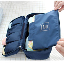Carica l'immagine nel visualizzatore di Gallery, Sacchetto di stoccaggio Bra Underwear lingerie organizer custodia Dark Bule