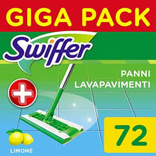 Carica l'immagine nel visualizzatore di Gallery, Swiffer Wet Panni Umidi Lavapavimenti per Scopa, Maxi Formato 72 Pezzi, 3 Confezioni da 24 Panni