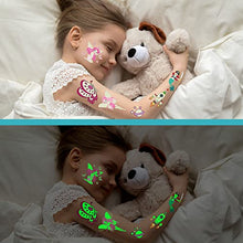 Carica l'immagine nel visualizzatore di Gallery, Leesgel 380 (30 Fogli) Tatuaggi per Bambini Luminosi Temporanei Stile Misti Unicorno/Dinosauro/Sirena/Pirata, Tatuaggio Festa Gadget Compleanno Bambini Fluo Accessori Party