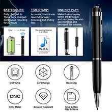 Carica l'immagine nel visualizzatore di Gallery, Penna Registratore Vocale POVO 16GB con Disco U. e Funzioni MP3 Portatile...