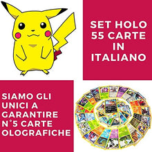 Carica l'immagine nel visualizzatore di Gallery, CardGame CSV Set Holo - 50 Carte pokemon Italiano originali + 5 carte speciali (Luccicanti) in 3 sleeve protettive Zero Doppie