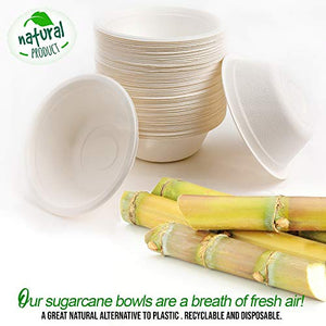 60 Ciotole di Carta Canna da Zucchero USA e Getta, 350ml - Monouso,... - Ilgrandebazar