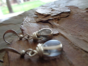 ★ TRASPARENTE VETRO DROP ★ orecchini dainty