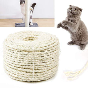 Corda in Sisal per Tiragraffi, di Naturale Riparare 6mm, 20m