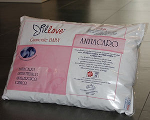 IL GUANCIALE CULLA PILLOVE CUSCINO BABY LETTINO PURO COTONE E FIBRA...