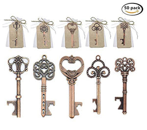 Set di 50 chiavi apribottiglie per decorazione sacchetti bomboniere...