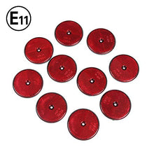 Carica l&#39;immagine nel visualizzatore di Gallery, ETUKER 10 x Catarifrangente Tondi, Fissaggio a Vite ET504, Rosso - Ilgrandebazar
