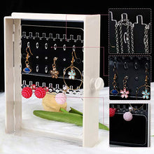 Carica l'immagine nel visualizzatore di Gallery, JNCH Porta Orecchini Espositore Organizer Scatola Cofanetti Beige B
