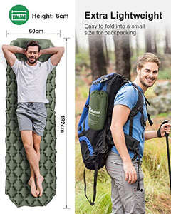 Relefree Materassino Campeggio Mare Pump-Verde militare