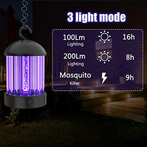 Lampada Zanzara Elettrica, Luce UV Attira Zapper per Zanzare a Scossa...