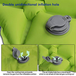 Materassino da Campeggio Gonfiabile,190x56x6cm (0.5kg) Verde Blu Navy 200cm
