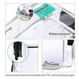 (2 Pack) ProCase Beauty Case Trasparente da Viaggio TSA Approvato, Quart...