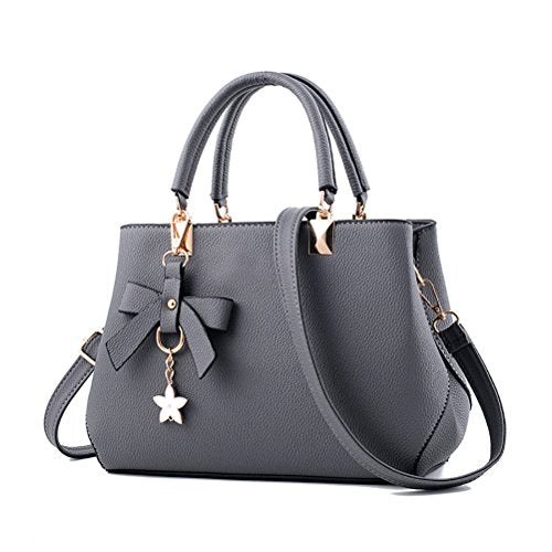 URAQT Borsa a Mano Donna, Borse a Spalla Donna in PU Pelle, #3 Grigio