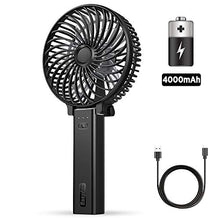 Carica l&#39;immagine nel visualizzatore di Gallery, EasyAcc Mini Ventilatore Portatile USB, 3350mAh Batteria 3350mah, Nero