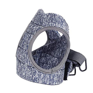 Anlitent - Set di pettorina e guinzaglio per gatti, in tessuto medium, Grigio
