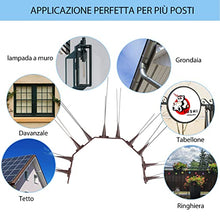 Carica l&#39;immagine nel visualizzatore di Gallery, Dissuasori per Piccioni Inox, 3.6 Metri Spuntoni anti Uccelli, Anti Piccioni Balcone Repellente Piccioni per Spaventare Piccioni, Corvi, Passeri, Gatti, Protezione del Giardino - Marrone