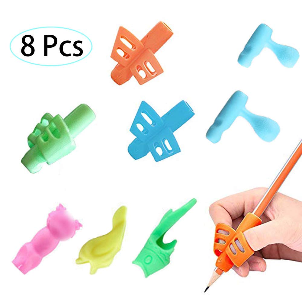 8 pezzi Impugnature per matita, Matita Grip, Supporto ergonomico di 8, 8 - Ilgrandebazar