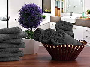 Utopia Towels - 12 Asciugamani per Il Viso 700 g/mq - 30 x 30 cm, Grigio - Ilgrandebazar