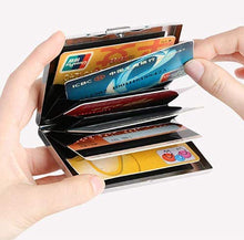 Carica l'immagine nel visualizzatore di Gallery, Porta Carte Di Credito Narsam, Rfid Blocco Antifrode Anticlonazione Argento