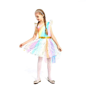 Costume Unicorno Bambina Carnevale Vestito Taglia 100 - 2-3 anni, Multicolore - Ilgrandebazar