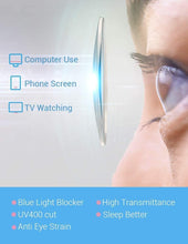 Carica l&#39;immagine nel visualizzatore di Gallery, Firmoo Occhiali Luce Blu, Occhiali da Riposo per Computer Anti Luce Blu/Mal di Testa, Occhiali Retrò Rotondi Uomo Donna(Argento)
