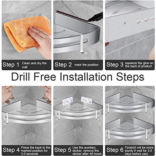 Navaris Mensola Doccia Senza Foratura - Mensole 2X Ripiani Bagno Da - Foto 5