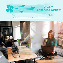 Carica l&#39;immagine nel visualizzatore di Gallery, EasyAcc Ventilatore USB, 8 Pollici 8 Con batteria, Nero