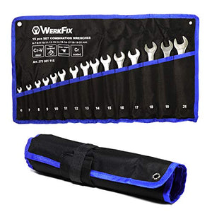 WERKFIX Set di Chiavi Combinate 6-21 mm 15 pz. inglesi sabbiate, in... - Ilgrandebazar