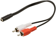 Carica l'immagine nel visualizzatore di Gallery, Valueline VLAP22255B02 Cavo di interfaccia e Adattatore 2 x RCA 3.5mm Nero, Rosso, Bianco