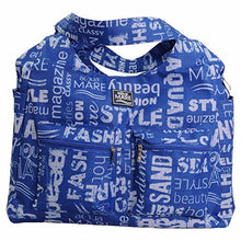 Carica l&#39;immagine nel visualizzatore di Gallery, Aqua Di Mare Borsa Tonda Stampata Nero M, Royal Blue