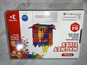 Katiago Costruzioni Magnetici 64 Pezzi 3D Educativo Blocchi Magneti Set Giocattoli per Bambini STEMS Creatività Montessori per 3+ Anni Ragazzi