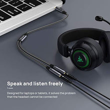 Carica l&#39;immagine nel visualizzatore di Gallery, Sdoppiatore Cuffie Audio Splitter, aux Adattatore Stereo Maschio 3,5...