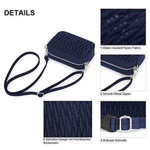 Wind Took marsupio donna marsipio alla moda de nylon multifunzione 2 in 1 Blu