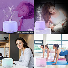 Carica l'immagine nel visualizzatore di Gallery, Umidificatore Ad Ultrasuoni 500ml （7 Led A Colori Variabili 2 500ml, Bianco - Ilgrandebazar