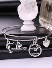 Carica l'immagine nel visualizzatore di Gallery, Dawapara Acciaio inossidabile i Love Gymnastics atleta squadra ciondoli...