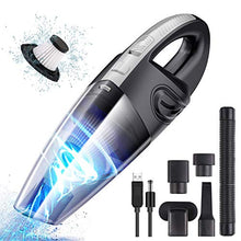 Carica l&#39;immagine nel visualizzatore di Gallery, URAQT Aspirabriciole Senza Fili, Aspirapolvere Portatile Potente 12V 120W... - Ilgrandebazar