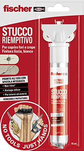 Fischer Stucco 1 tubetto 70 ml, 1 tappo chiusura con spatola integrata
