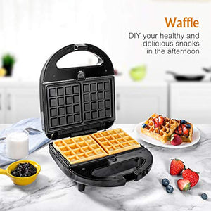 OSTBA Tostiera Sandwich Maker, piastre per panini 3 in 1, Cool Touch 3 1