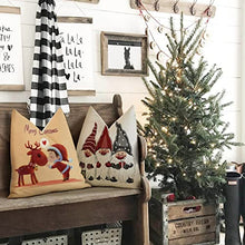 Carica l&#39;immagine nel visualizzatore di Gallery, ZWJD Cuscini Natalizi per Divano 4 Pack Federe Cuscini Divano 40x40 Federe Cuscini Natalizi Cotone e Lino Biancheria Cuscini per Divano per Natale Decorazioni Casa