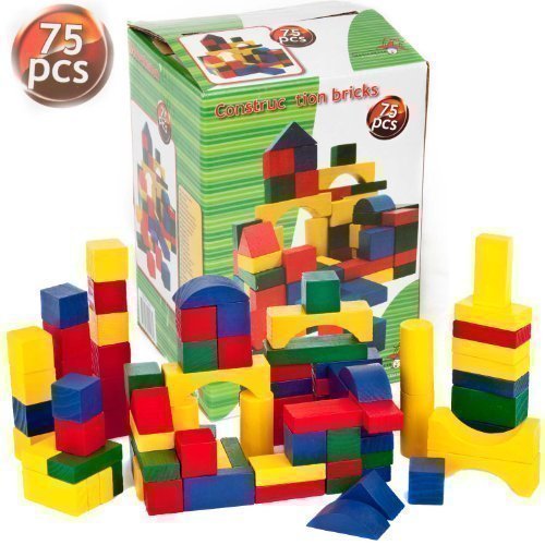 75 Pezzi In Legno Costruzione Set - Ilgrandebazar