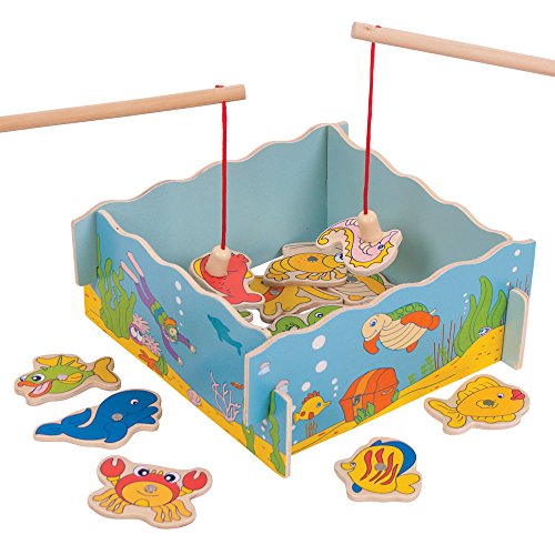 Bigjigs Toys Gioco della Pesca in Legno - Ilgrandebazar